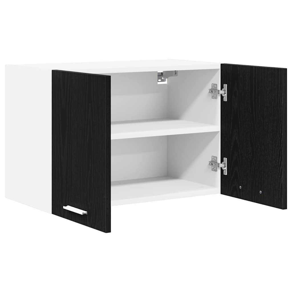 Dulap suspendat Riga 2 pcs Stejar negru si Alb 60 x 31 x 40 cm — imaginea 7