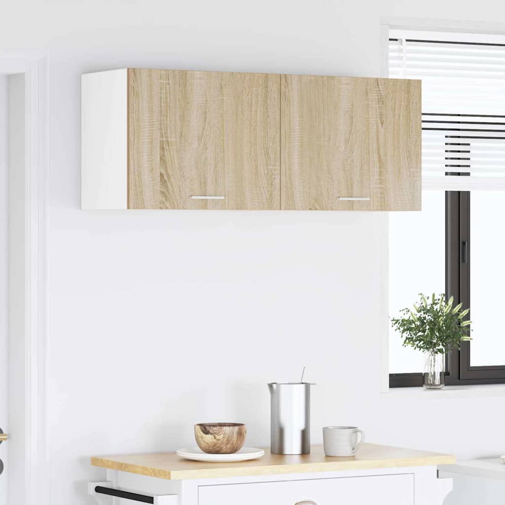 Dulap suspendat Riga Stejar Sonoma si Alb 50 x 31 x 40 cm — imaginea 5