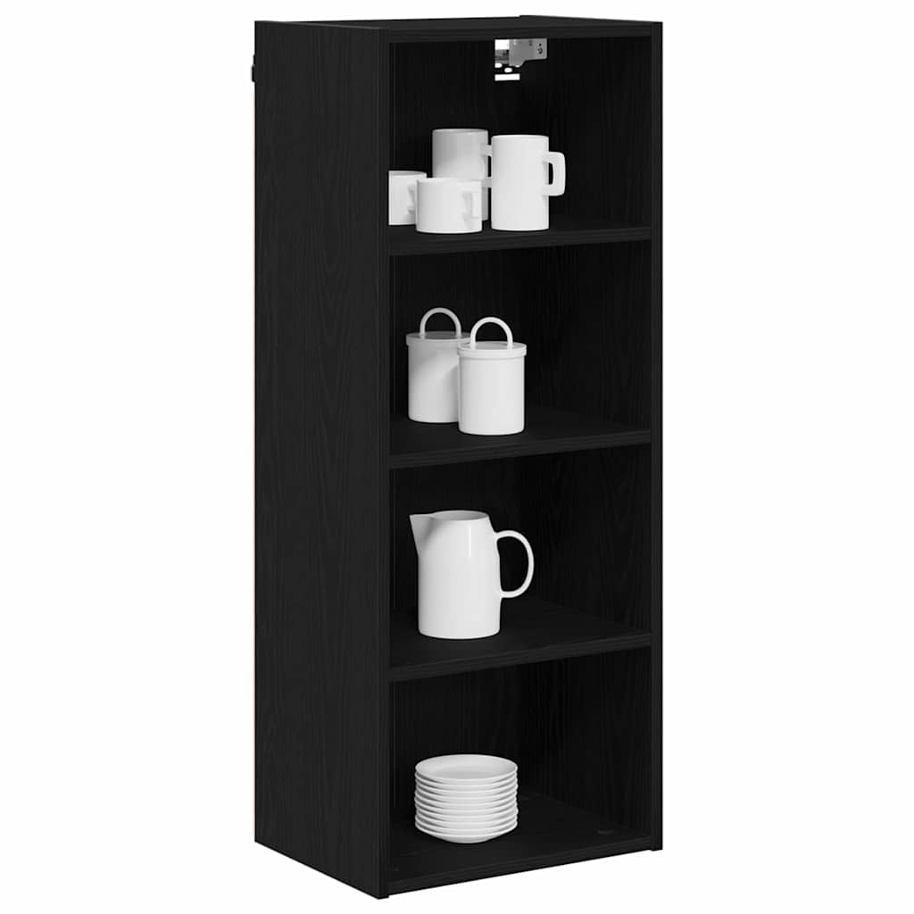 Dulap suspendat cu raft Riga Stejar Negru 40 x 29,5 x 100 cm — imaginea 4
