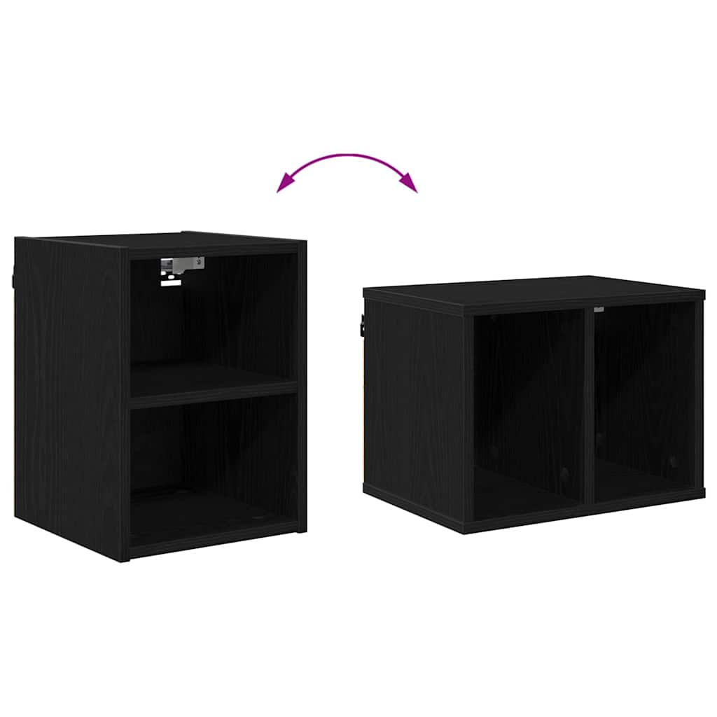Dulap suspendat cu raft Riga Stejar Negru 30 x 29,5 x 40 cm — imaginea 11