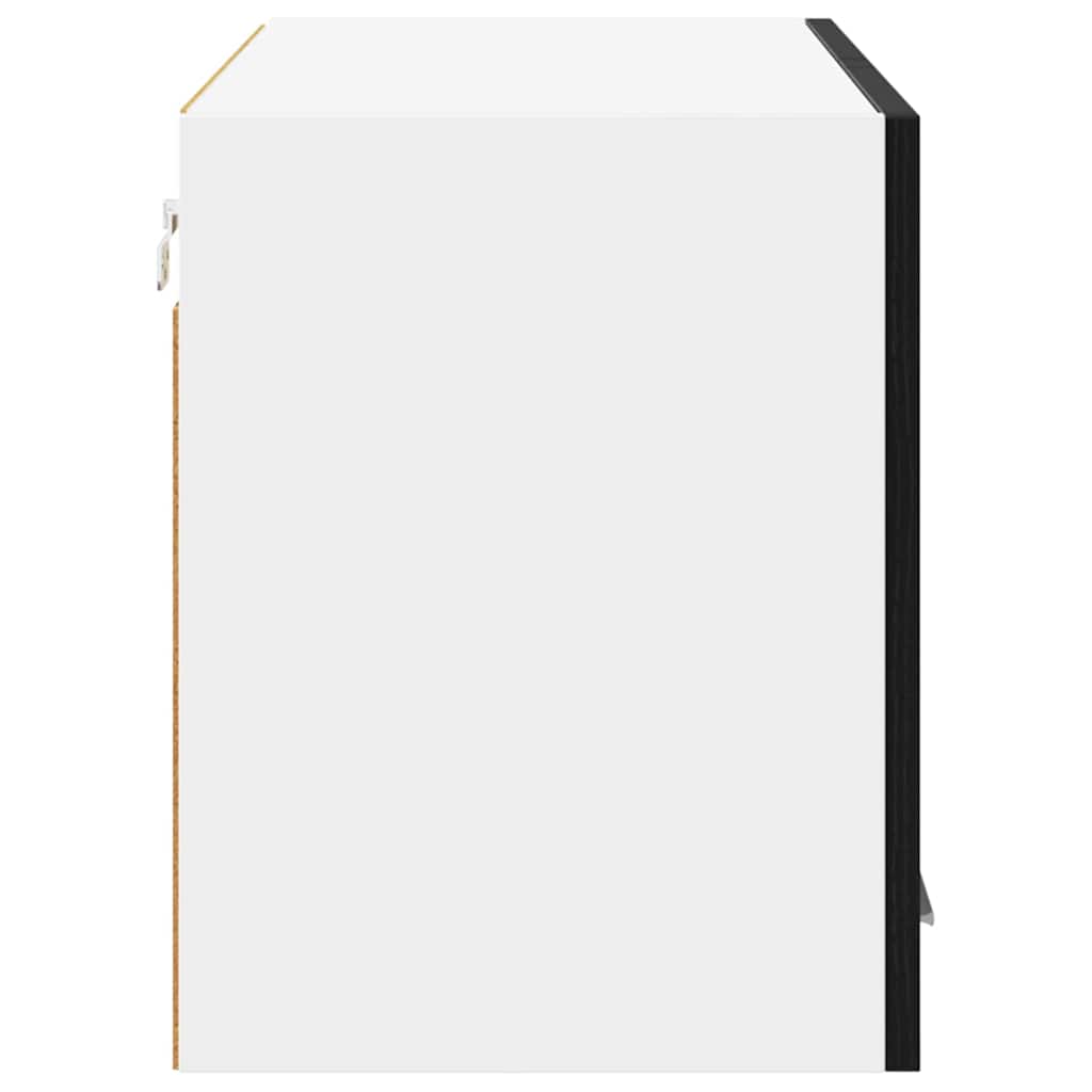 Dulap suspendat cu usa Riga Stejar negru si Alb 80 x 31 x 40 cm — imaginea 8