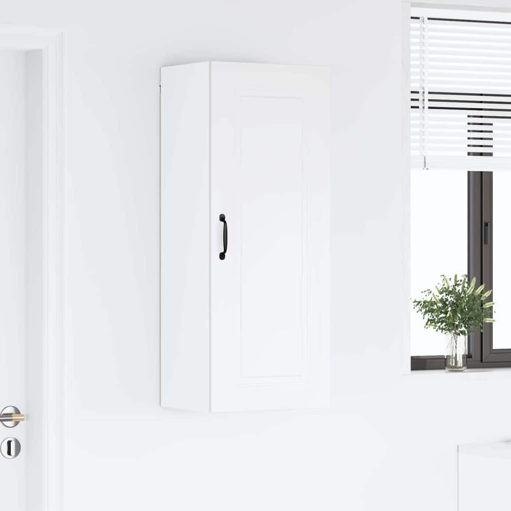 Dulap suspendat de bucatarie cu usa Alb lucios 40 x 31 x 100 cm — imaginea 5