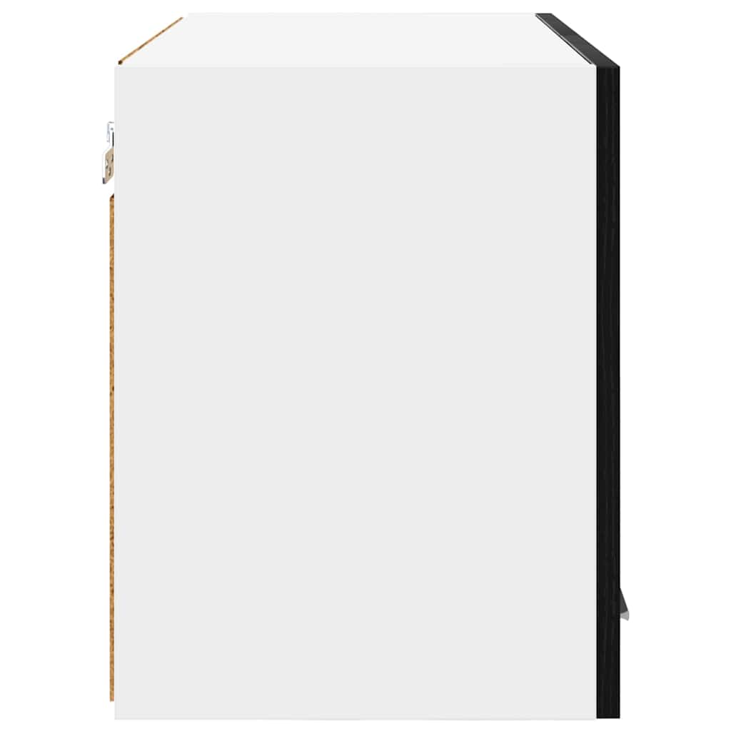 Dulap suspendat Riga 2 pcs Stejar negru si Alb 60 x 31 x 40 cm — imaginea 9