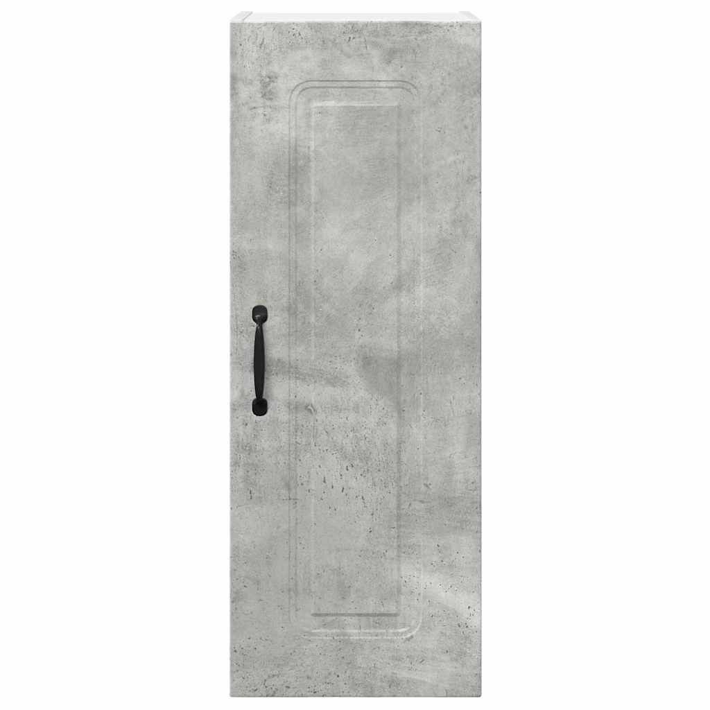 Dulap suspendat de bucatarie cu raft cu usa 2 pcs Gri din beton — imaginea 8