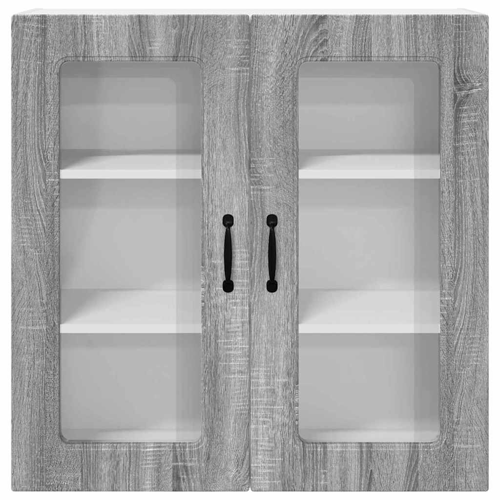 Dulap suspendat de bucatarie cu raft Gri Sonoma 80 x 31 x 80 cm — imaginea 7