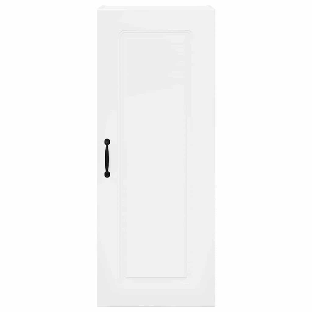 Dulap suspendat de bucatarie cu usa Alb lucios 40 x 31 x 100 cm — imaginea 7
