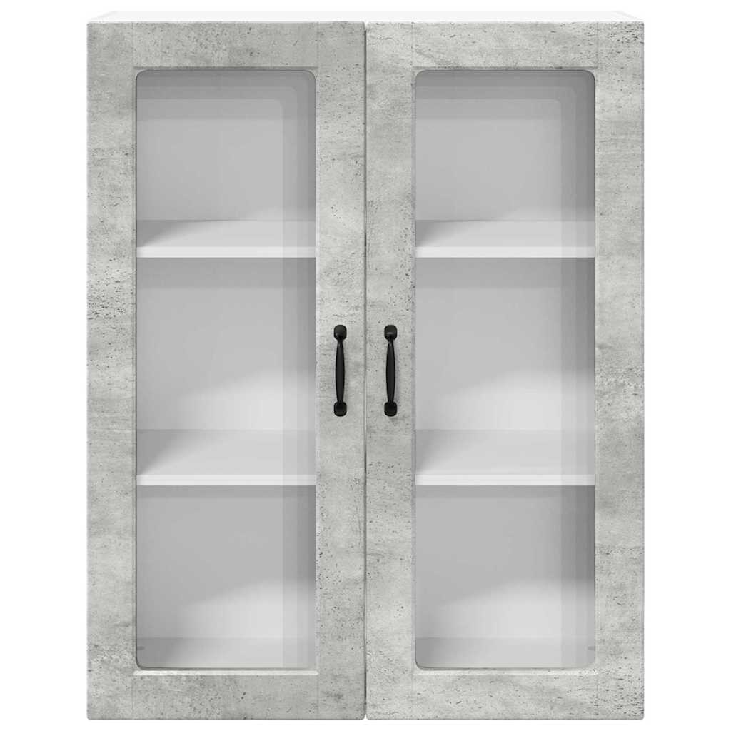 Dulap suspendat de bucatarie Gri din beton 80 x 31 x 100 cm — imaginea 7