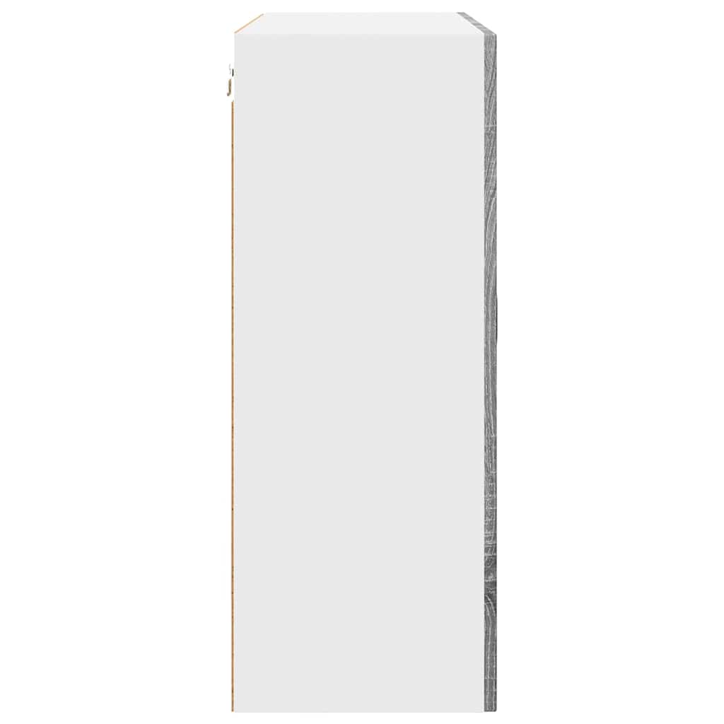 Dulap suspendat de bucatarie cu raft Gri Sonoma 80 x 31 x 80 cm — imaginea 8