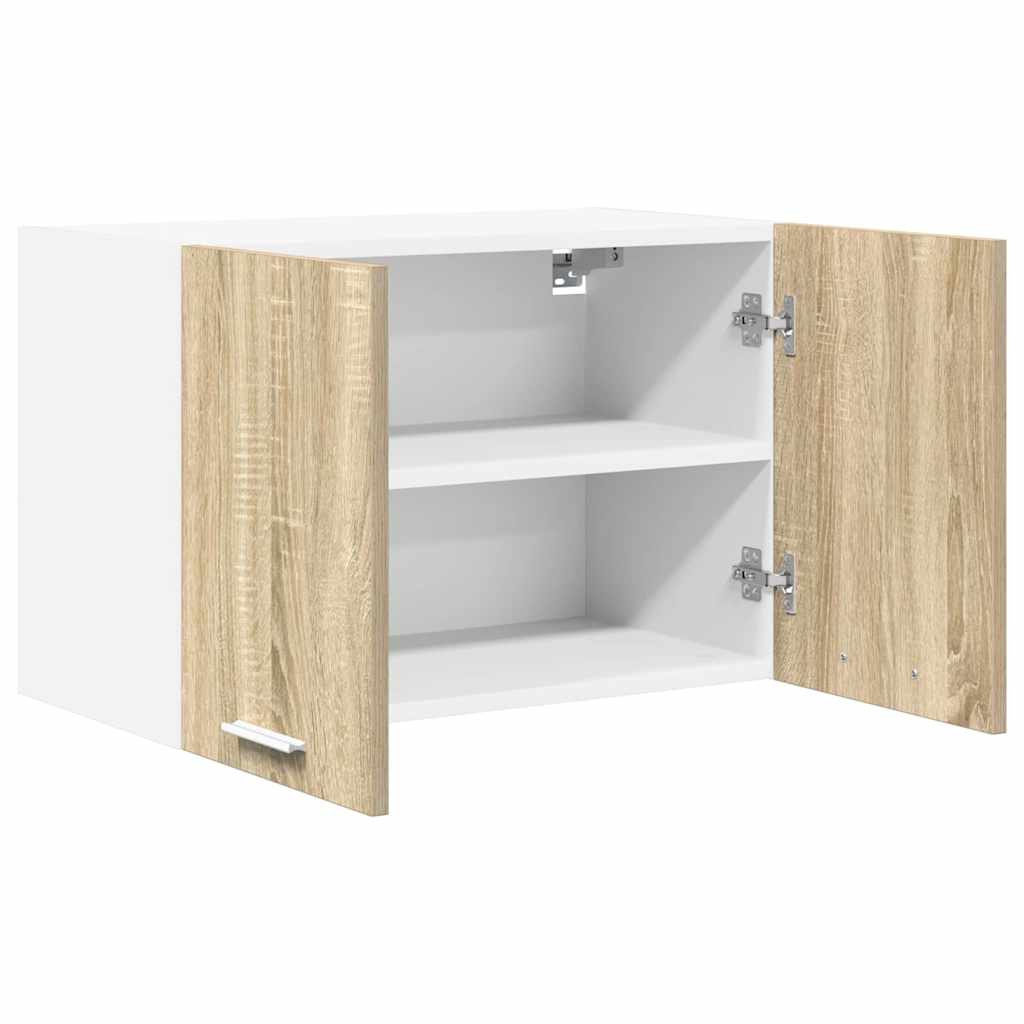 Dulap suspendat Riga Stejar Sonoma si Alb 60 x 31 x 40 cm — imaginea 6