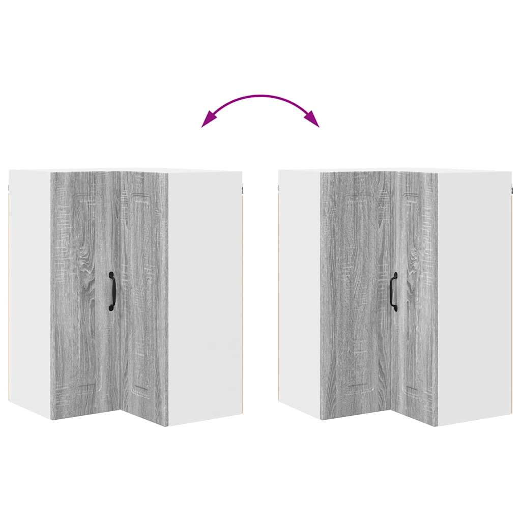 Dulap suspendat de bucatarie cu raft Gri Sonoma 57 x 57 x 80 cm — imaginea 12