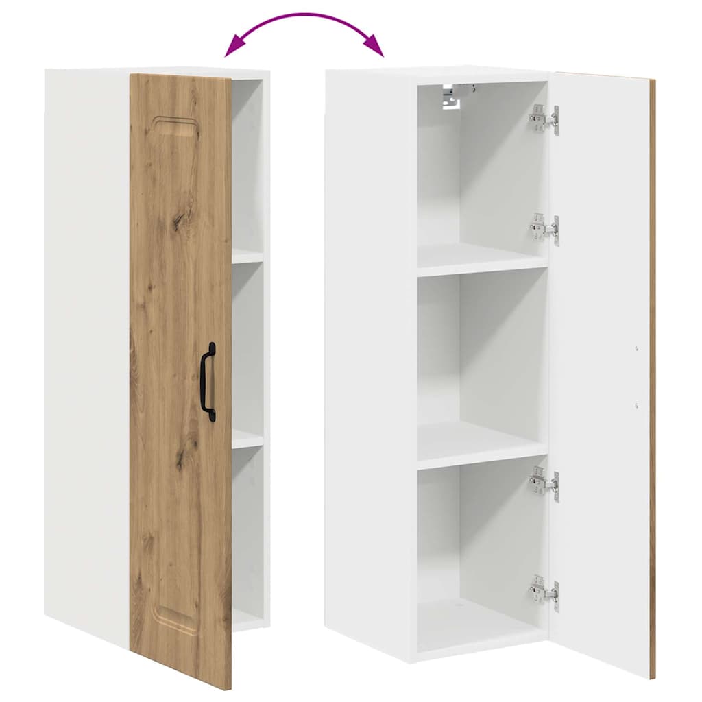 Dulap suspendat de bucatarie Stejar Artizanal 30 x 31 x 100 cm — imaginea 12