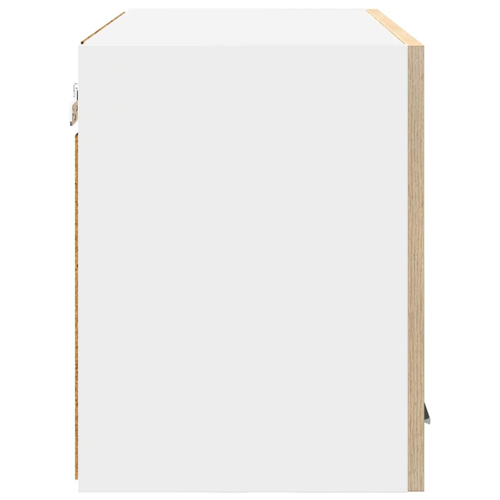 Dulap suspendat Riga Stejar Sonoma si Alb 60 x 31 x 40 cm — imaginea 8