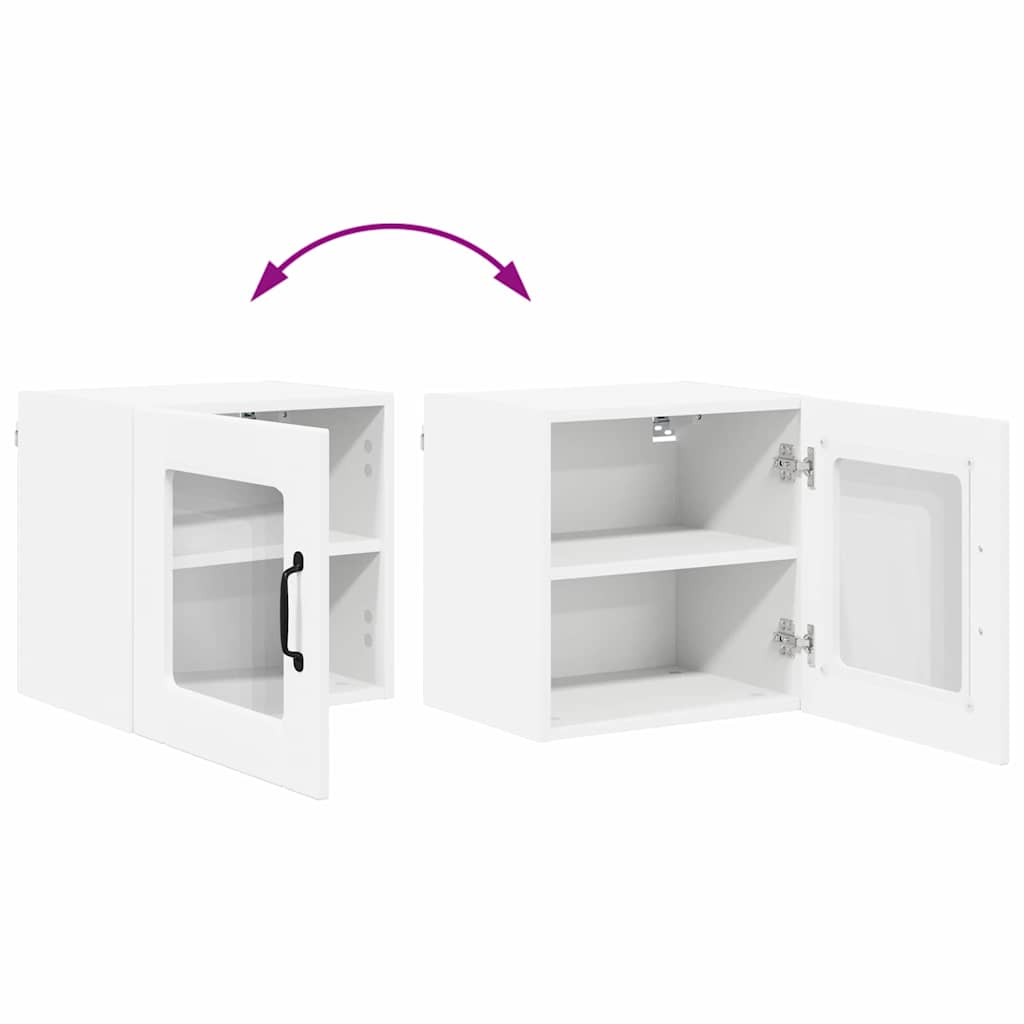Dulap suspendat de bucatarie cu raft 2 pcs Alb 40 x 31 x 40 cm — imaginea 13