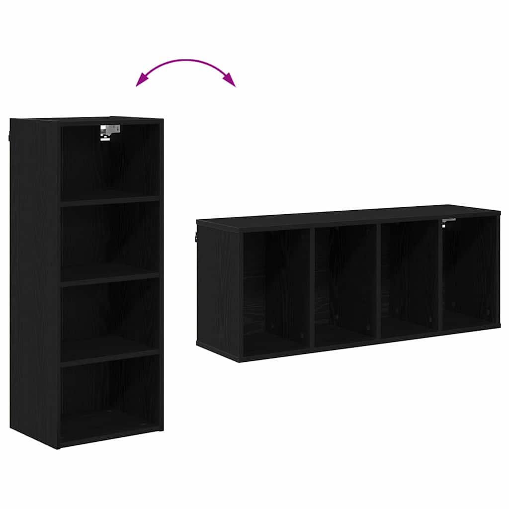 Dulap suspendat cu raft Riga Stejar Negru 40 x 29,5 x 100 cm — imaginea 11