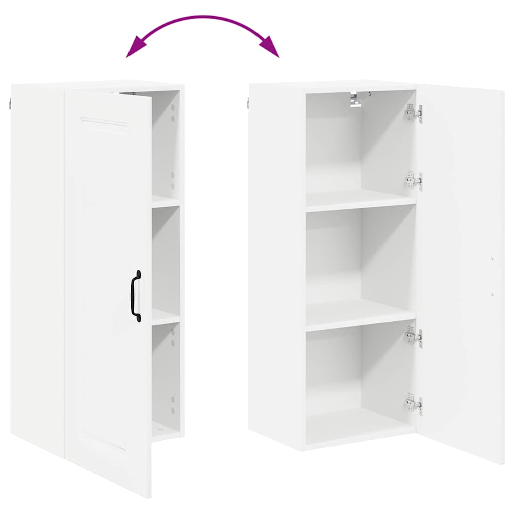 Dulap suspendat de bucatarie cu usa Alb lucios 40 x 31 x 100 cm — imaginea 12