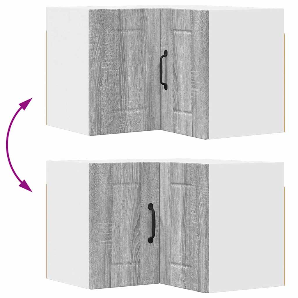 Dulap suspendat de bucatarie cu raft Gri Sonoma 57 x 57 x 40 cm — imaginea 12