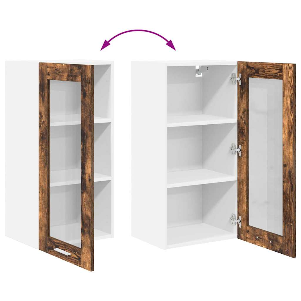 Dulap suspendat cu raft Riga Stejar fumuriu 40 x 31 x 80 cm — imaginea 12