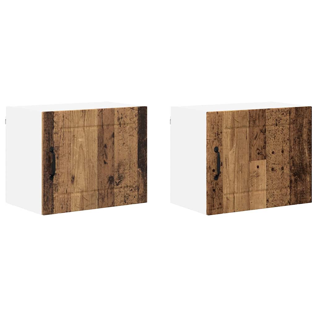 Dulap suspendat de bucatarie 2 pcs Lemn Vechi 50 x 31 x 40 cm
