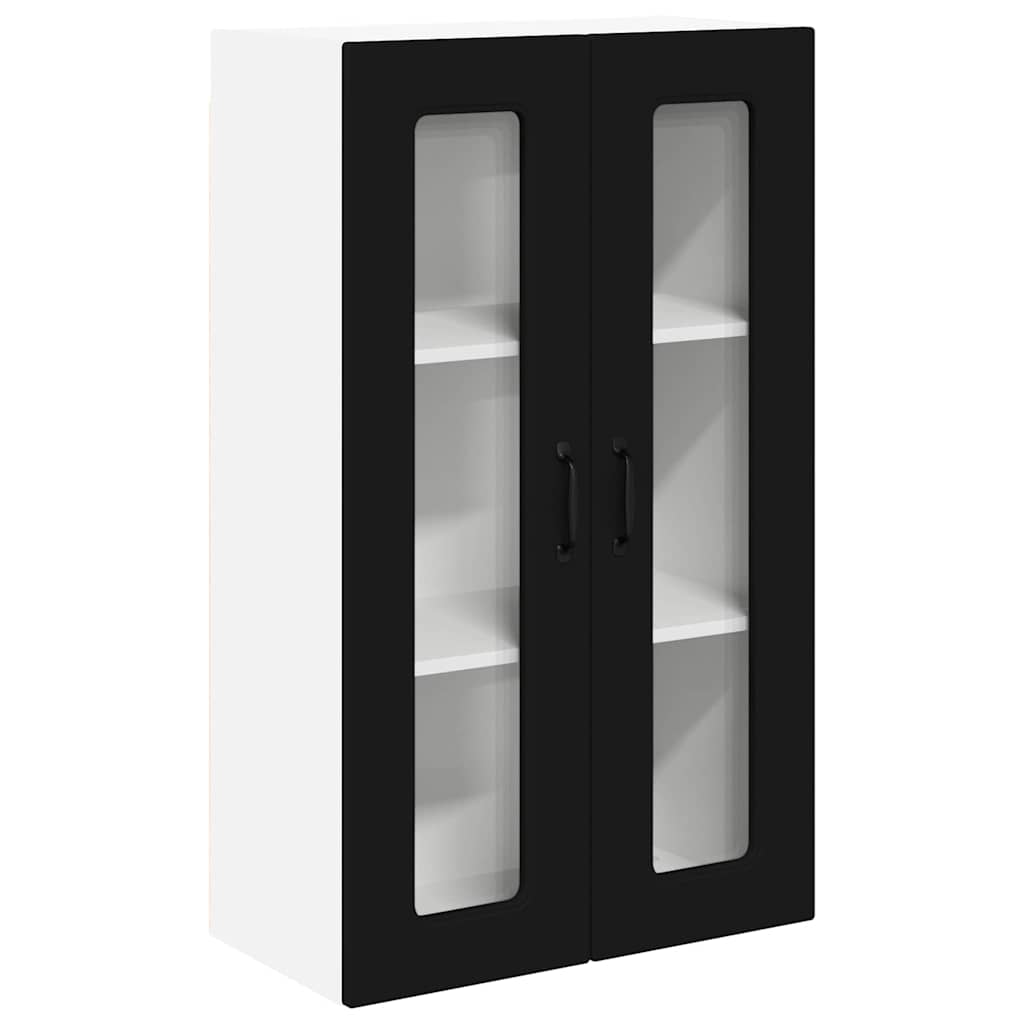 Dulap suspendat de bucatarie cu raft Negru 60 x 31 x 100 cm