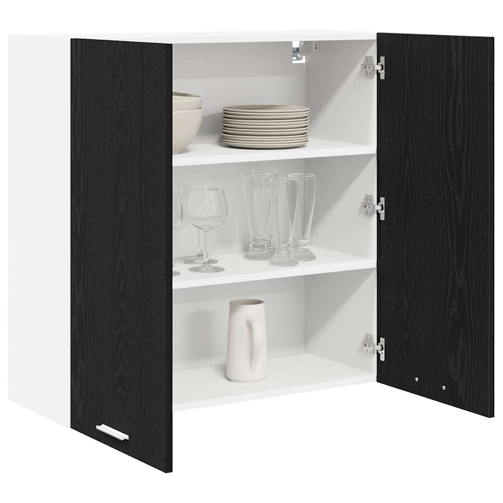 Dulap suspendat Riga Stejar Negru 80 x 31 x 80 cm Lemn compozit — imaginea 4