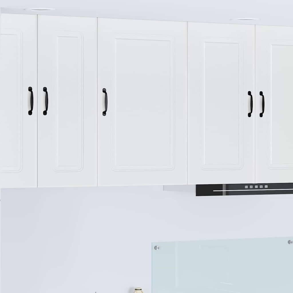 Dulap suspendat de bucatarie cu raft Alb lucios 50 x 31 x 80 cm — imaginea 2