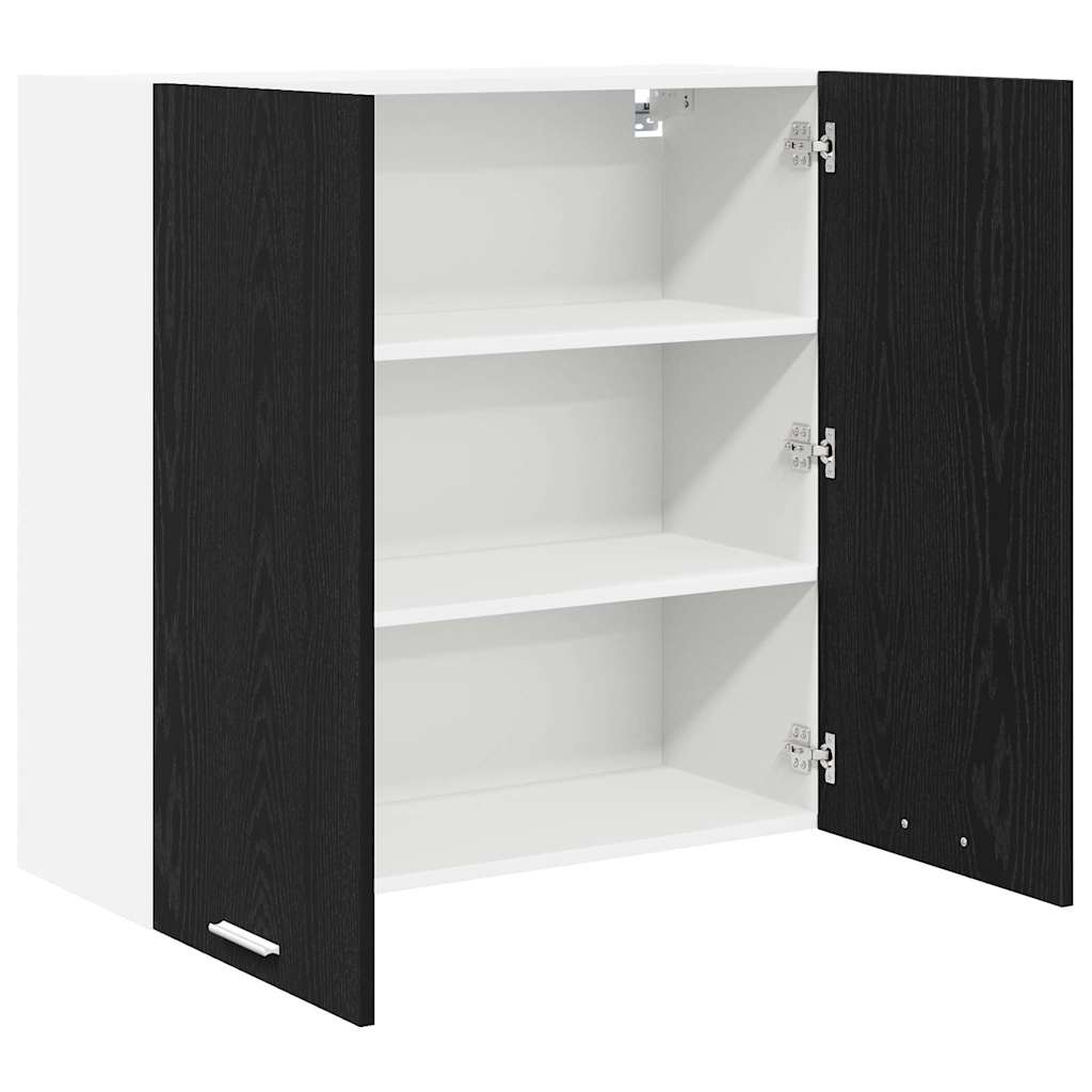 Dulap suspendat Riga Stejar Negru 80 x 31 x 80 cm Lemn compozit — imaginea 6