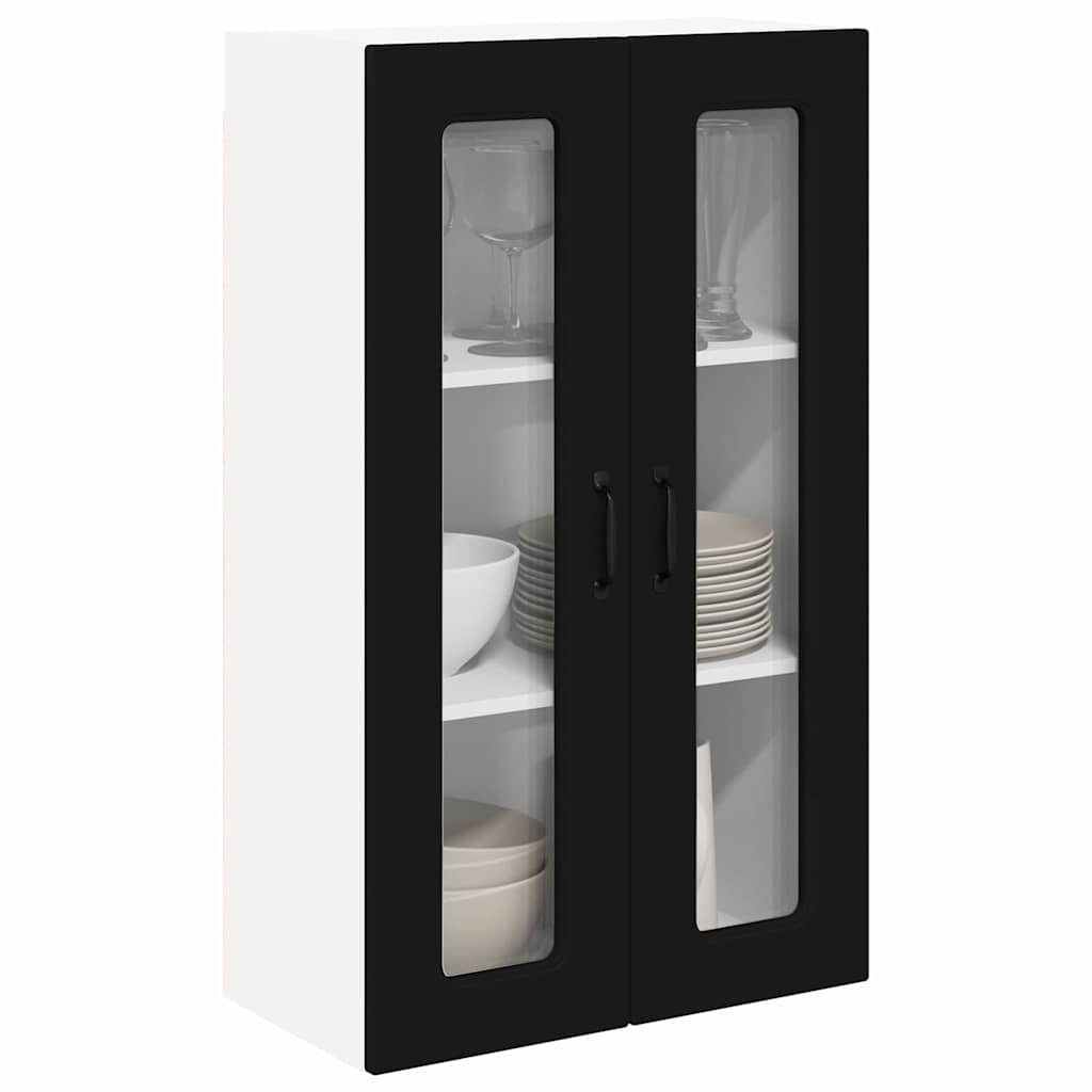 Dulap suspendat de bucatarie cu raft Negru 60 x 31 x 100 cm — imaginea 4