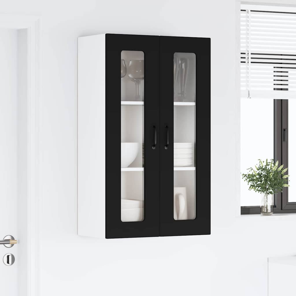 Dulap suspendat de bucatarie cu raft Negru 60 x 31 x 100 cm — imaginea 5