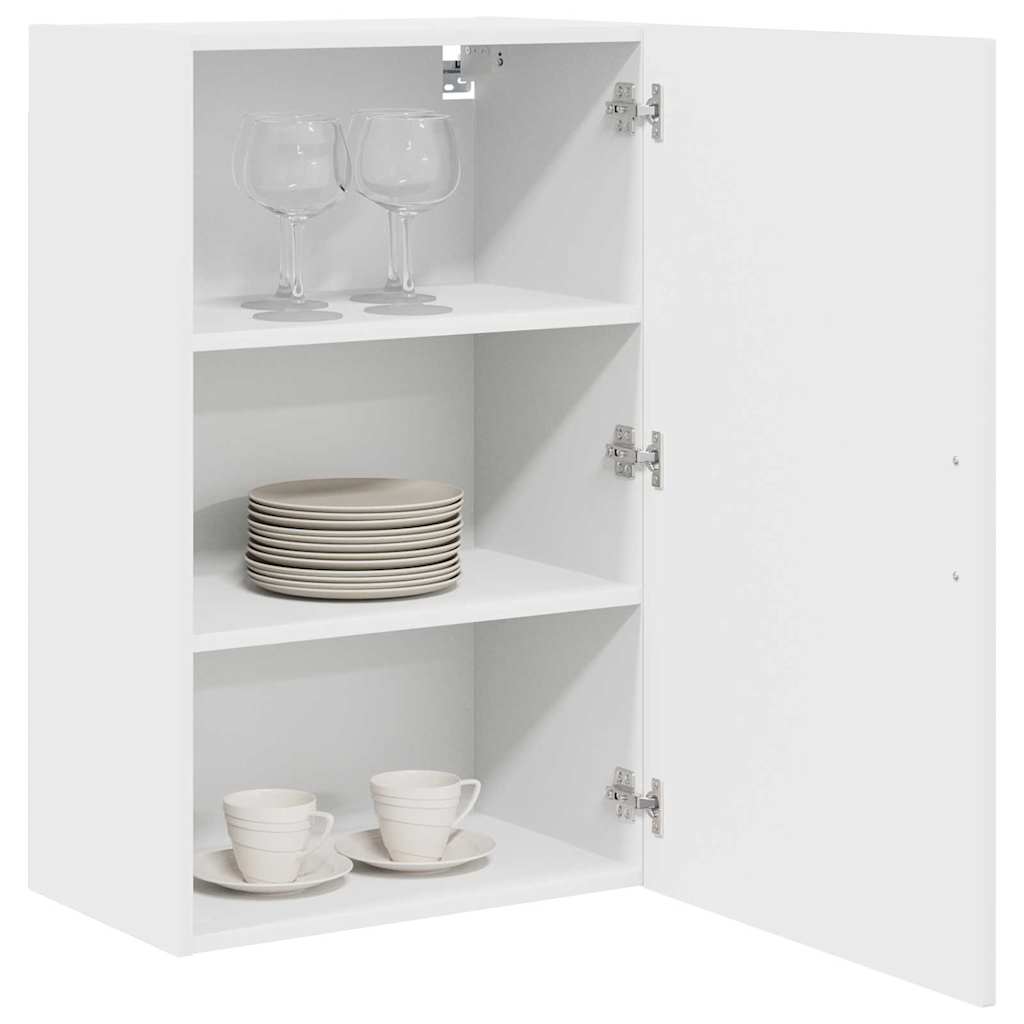 Dulap suspendat de bucatarie cu raft Alb lucios 50 x 31 x 80 cm — imaginea 4