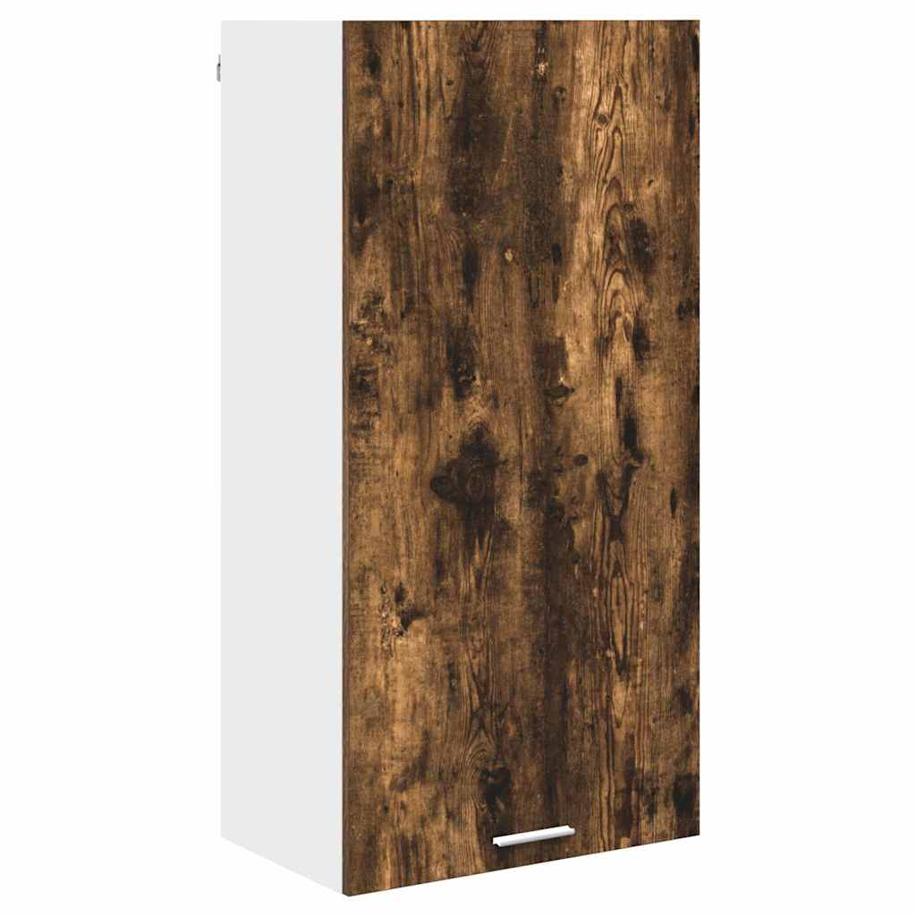Dulap suspendat Riga Stejar afumat si alb 50 x 31 x 100 cm