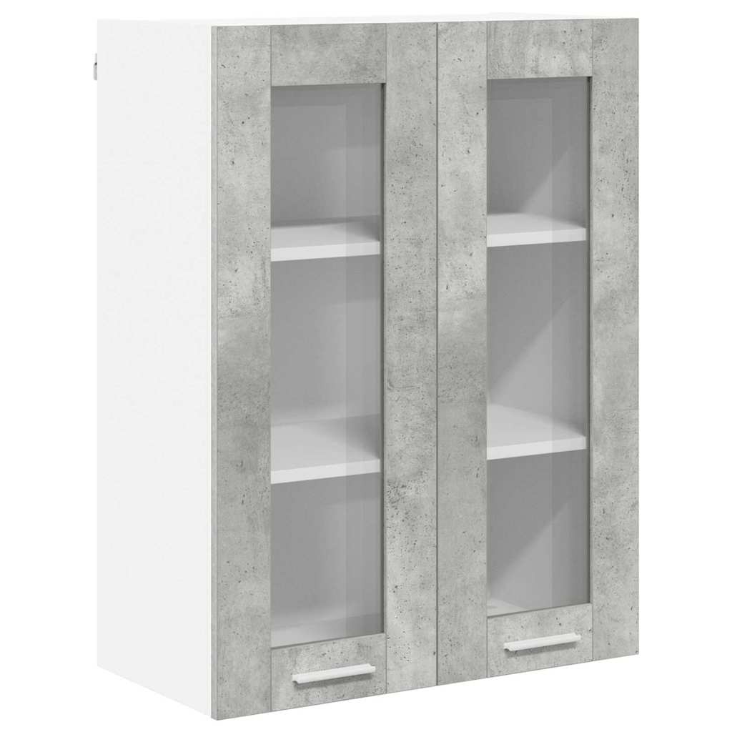 Dulap suspendat cu raft Riga Gri din beton 60 x 31 x 80 cm