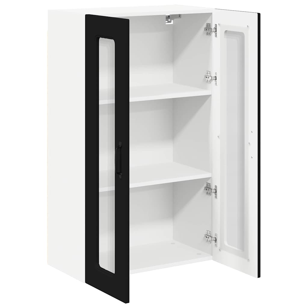 Dulap suspendat de bucatarie cu raft Negru 60 x 31 x 100 cm — imaginea 6