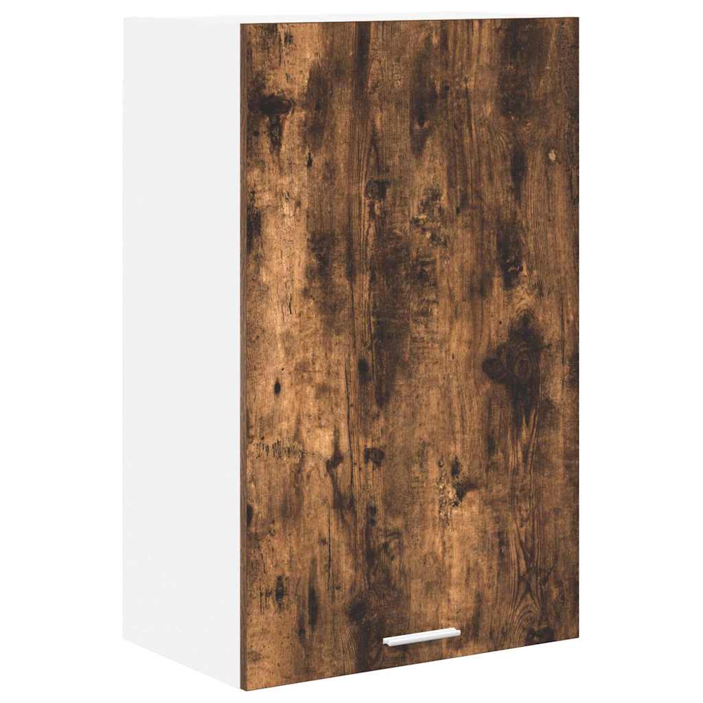 Dulap suspendat Riga Stejar afumat si alb 50 x 31 x 80 cm