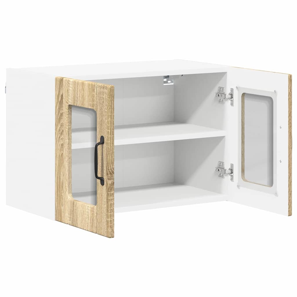 Dulap suspendat de bucatarie cu raft 2 pcs Stejar Sonoma — imaginea 7