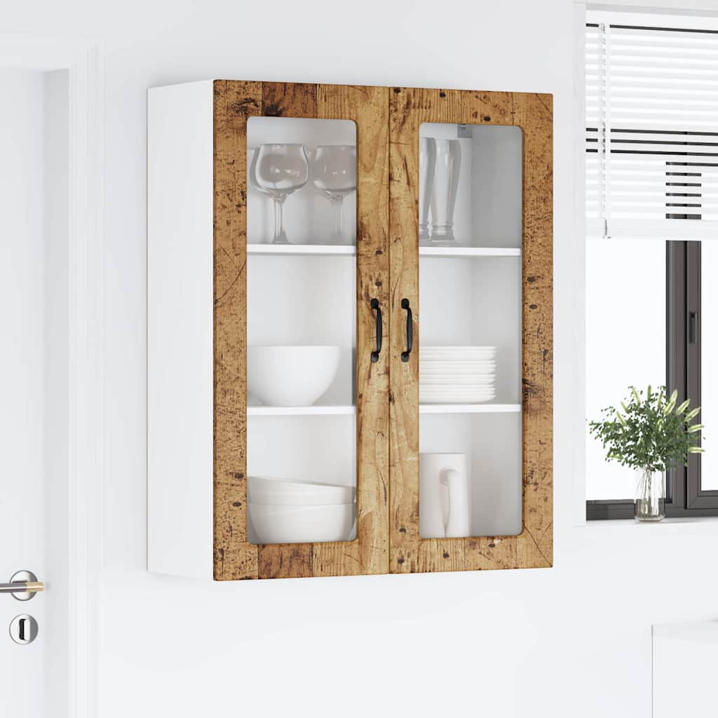 Dulap suspendat de bucatarie cu usa Lemn Vechi 80 x 31 x 100 cm — imaginea 5