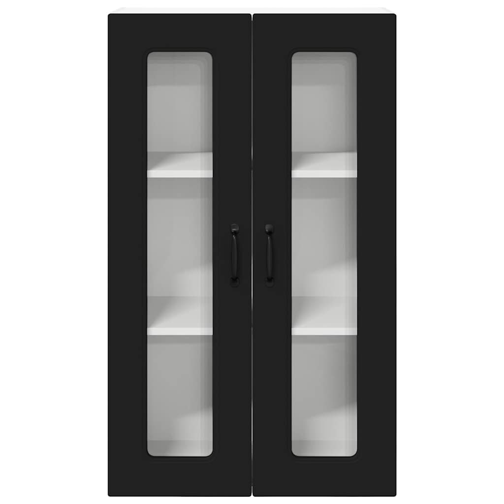 Dulap suspendat de bucatarie cu raft Negru 60 x 31 x 100 cm — imaginea 7