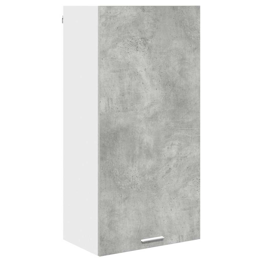 Dulap suspendat cu raft Riga Gri beton si Alb 50 x 31 x 100 cm