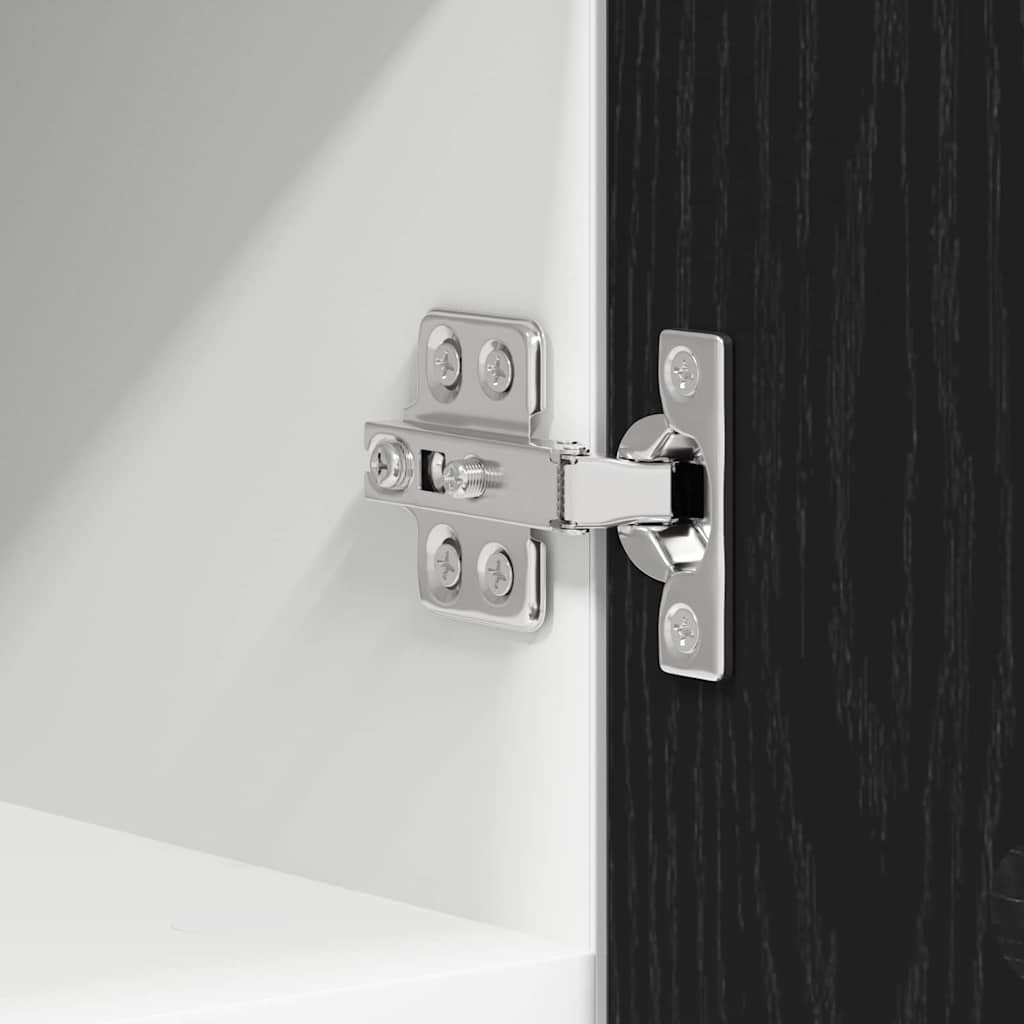 Dulap suspendat cu usa Riga Stejar negru si Alb 30 x 31 x 40 cm — imaginea 10