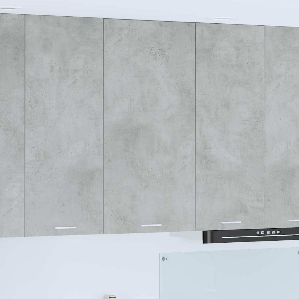 Dulap suspendat cu raft Riga Gri beton si Alb 50 x 31 x 100 cm — imaginea 2