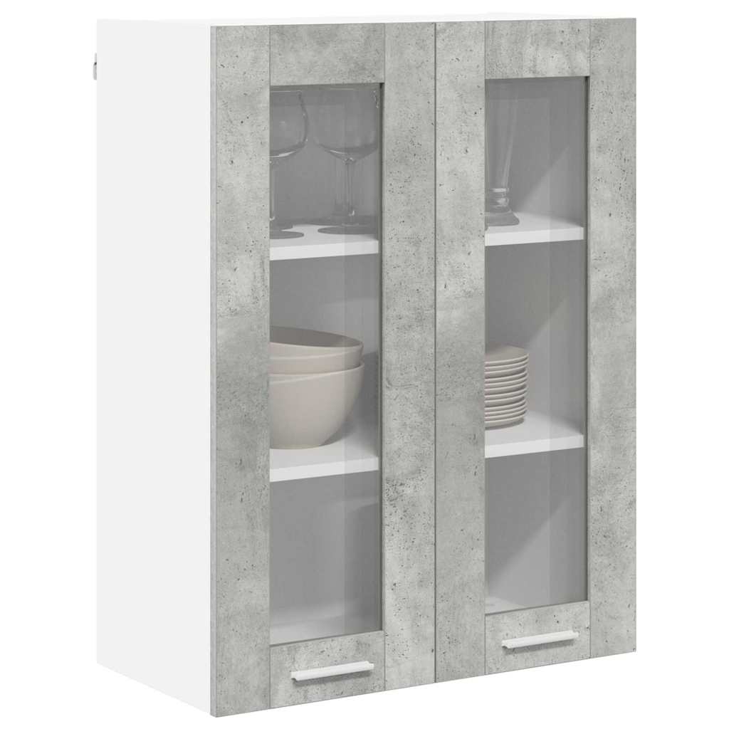 Dulap suspendat cu raft Riga Gri din beton 60 x 31 x 80 cm — imaginea 4