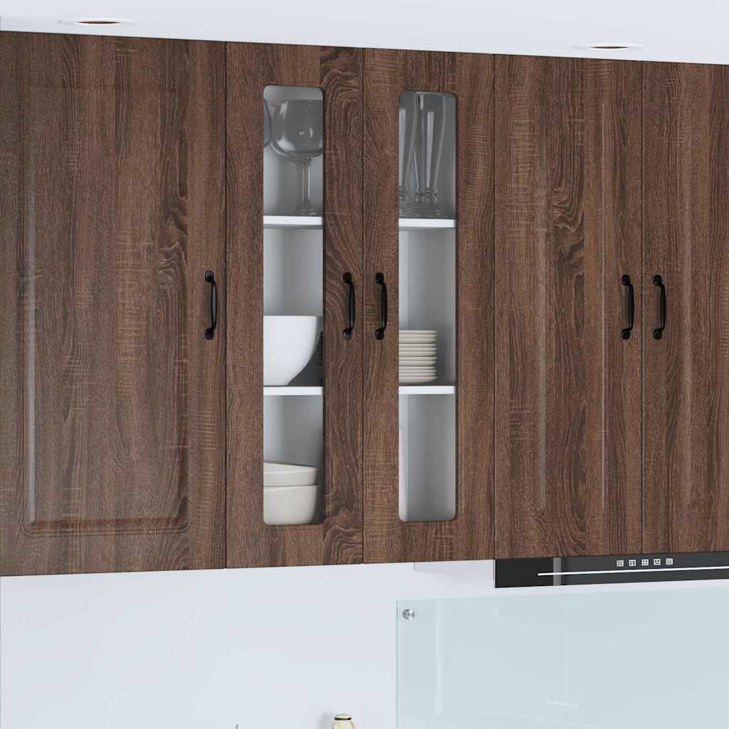 Dulap suspendat de bucatarie Stejar inchis 60 x 31 x 100 cm — imaginea 2
