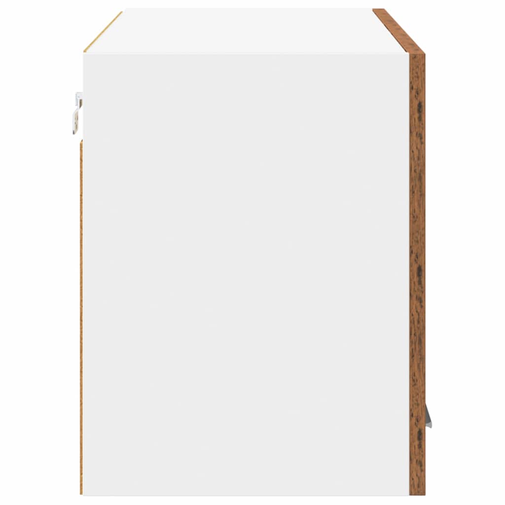 Dulap suspendat cu raft Riga Lemn vechi si Alb 80 x 31 x 40 cm — imaginea 8