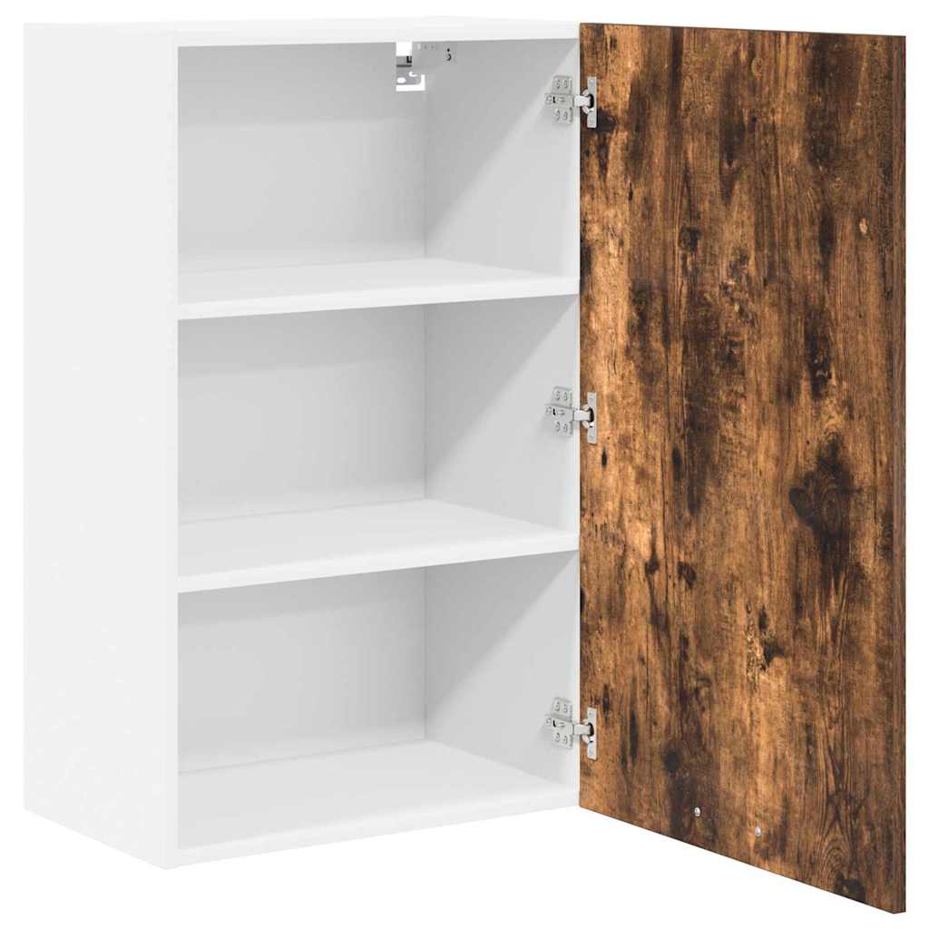 Dulap suspendat Riga Stejar afumat si alb 50 x 31 x 80 cm — imaginea 6
