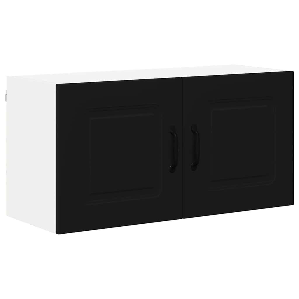 Dulap suspendat de bucatarie cu raft Negru 80 x 31 x 40 cm