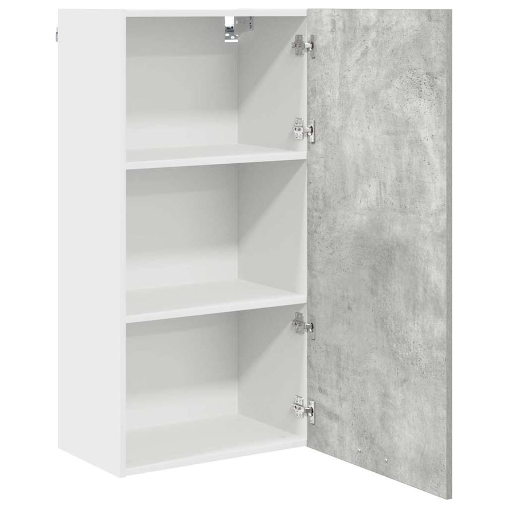 Dulap suspendat cu raft Riga Gri beton si Alb 50 x 31 x 100 cm — imaginea 6
