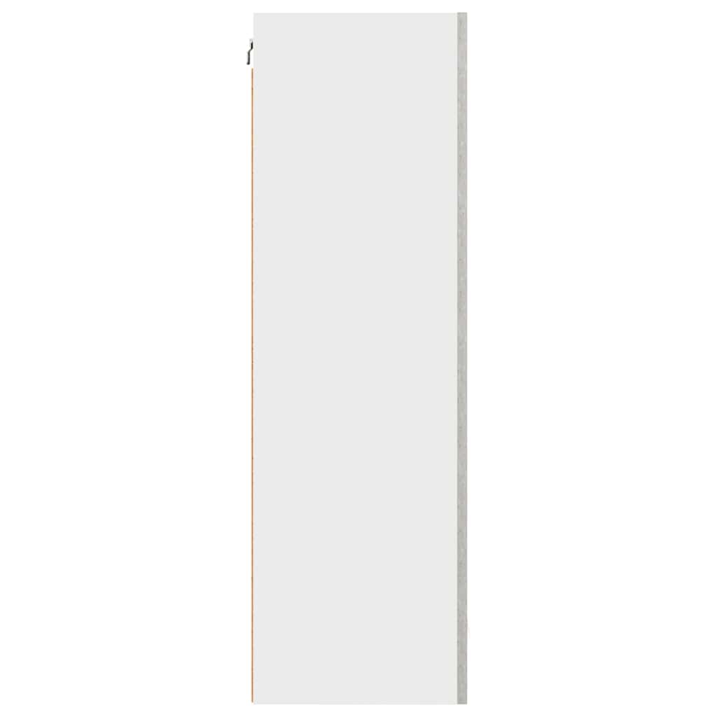 Dulap suspendat cu raft Riga Gri beton si Alb 50 x 31 x 100 cm — imaginea 8