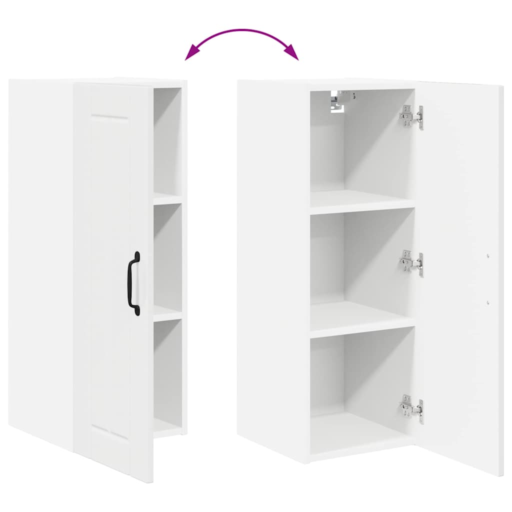 Dulap suspendat de bucatarie 2 pcs Alb lucios 30 x 31 x 80 cm — imaginea 13
