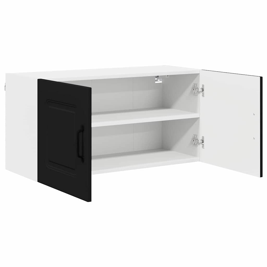Dulap suspendat de bucatarie cu raft Negru 80 x 31 x 40 cm — imaginea 6