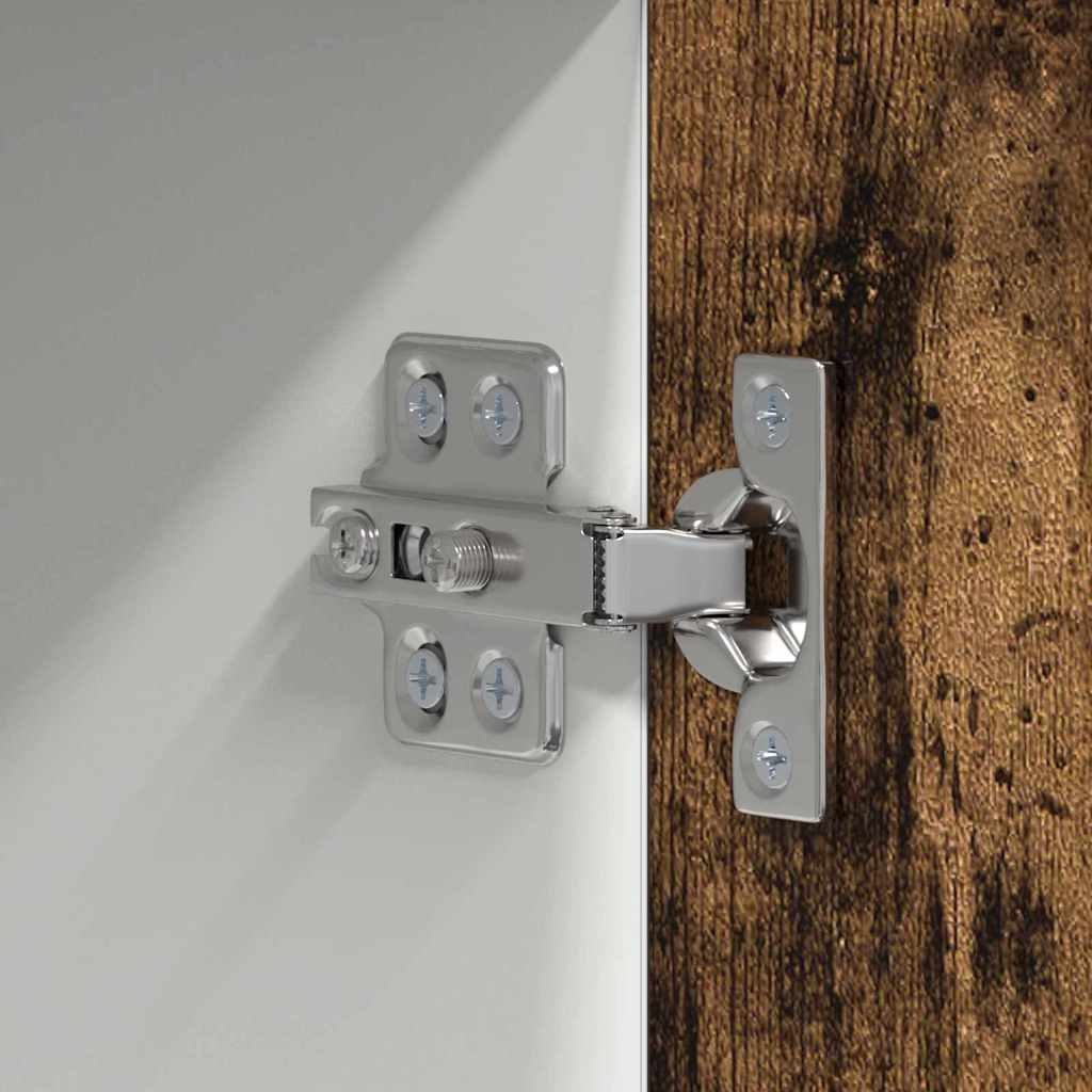 Dulap suspendat Riga Stejar afumat si alb 50 x 31 x 100 cm — imaginea 10