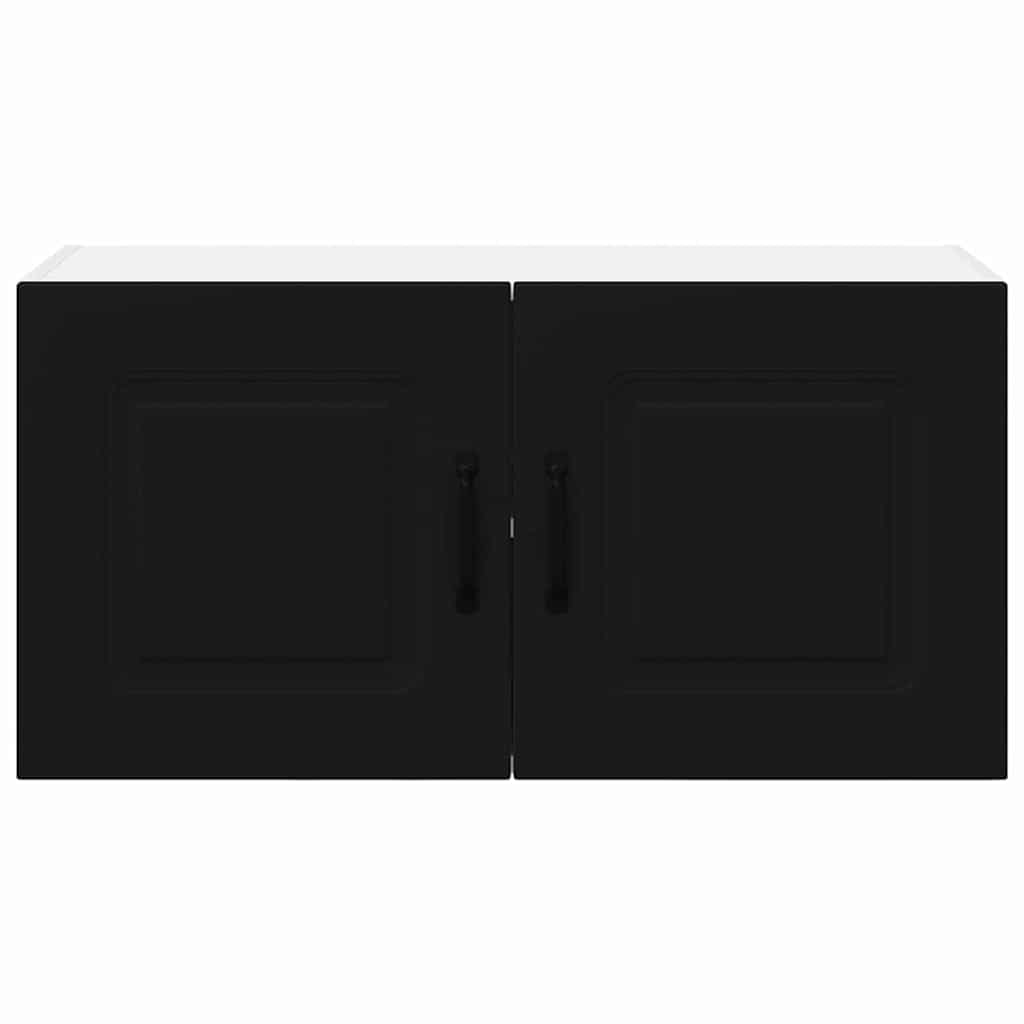 Dulap suspendat de bucatarie cu raft Negru 80 x 31 x 40 cm — imaginea 7